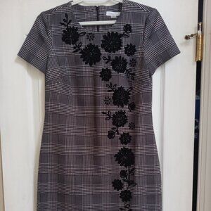 Brand New Calvin Klein Women's Round-Neck Short-Sleeve Sheath Dress